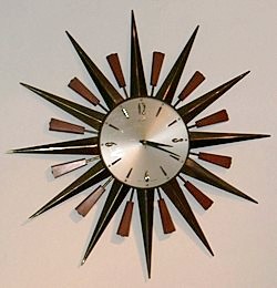 Sunburst clock, 1960s