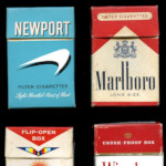 Flip-top cigarette packets, 1950s