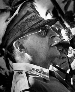 General Douglas MacArthur wearing Ray Ban Aviators in 1944 (image Wikimedia commons)