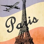 Vintage travel poster for Paris